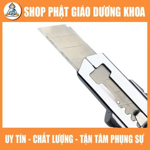 CAO CẤP Dao rọc giấy lớn thay lưỡi liên tục Kapusi JAPAN, dao trổ 5 lưỡi 18mm thép SK5 siêu sắc, cắt giấy