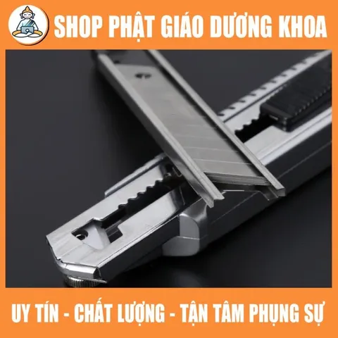 CAO CẤP Dao rọc giấy lớn thay lưỡi liên tục Kapusi JAPAN, dao trổ 5 lưỡi 18mm thép SK5 siêu sắc, cắt giấy
