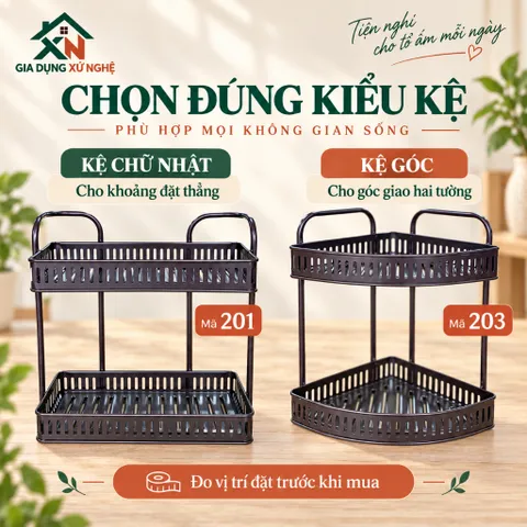 Kệ nhà tắm nhà bếp inox đen nhiều  tầng Gia Dụng Xứ Nghệ, thiết kế vuông chắc chắn tiện dụng