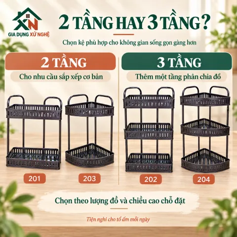 Kệ nhà tắm nhà bếp inox đen nhiều  tầng Gia Dụng Xứ Nghệ, thiết kế vuông chắc chắn tiện dụng