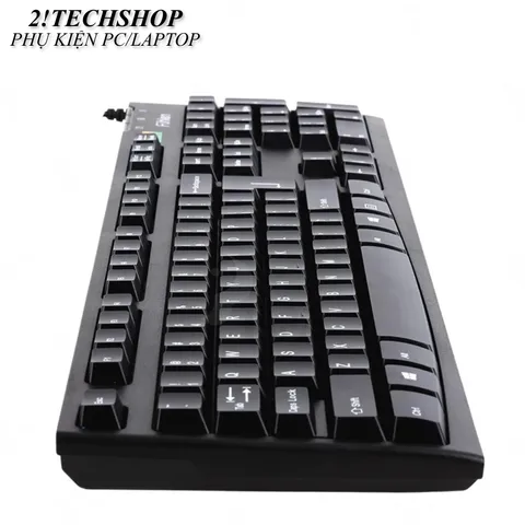 Bàn phím có dây Fuhlen L411 USB Black dành cho máy tính văn phòng, êm bền đẹp - chính hãng- BH 24T