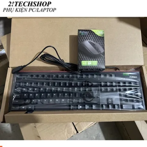 Bàn phím có dây Fuhlen L411 USB Black dành cho máy tính văn phòng, êm bền đẹp - chính hãng- BH 24T