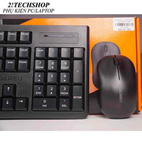 Bộ phím chuột không dây DAREU MK188G (Wireless USB), Bộ phím chuột văn phòng phù hợp PC/Laptop - BH 24T