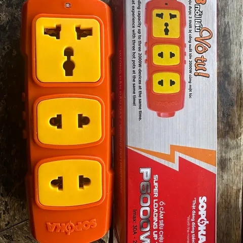 SOPOKA Ổ Cắm Điện CHƯA KÈM DÂY (Tự Đấu Dây) Siêu Chịu Tải - P6000W - Chịu Tải 6000W Chống Cháy
