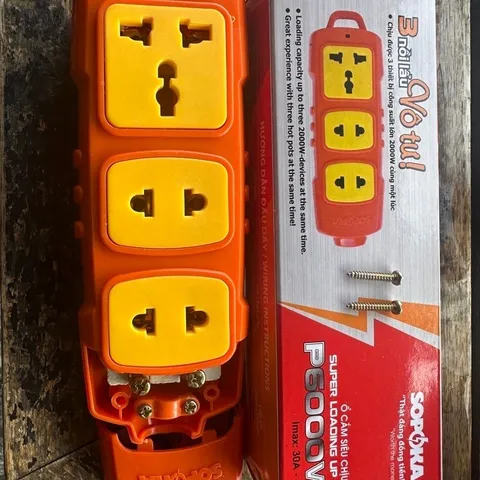 SOPOKA Ổ Cắm Điện CHƯA KÈM DÂY (Tự Đấu Dây) Siêu Chịu Tải - P6000W - Chịu Tải 6000W Chống Cháy