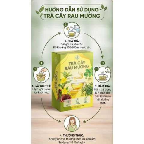 Trà cây rau mương thảo mộc tự thiên –giúp thanh nhiệt giải độc, tốt cho tiêu hóa – Hộp 30 gói x 3g 850178