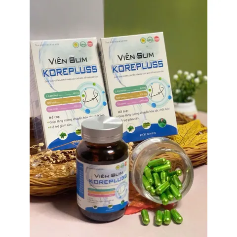 VIÊN UỐNG SLIM KOREPLUSS – GIẢM CÂN AN TOÀN, ĐẸP DÁNG KHỎE DA- Hộp 30v