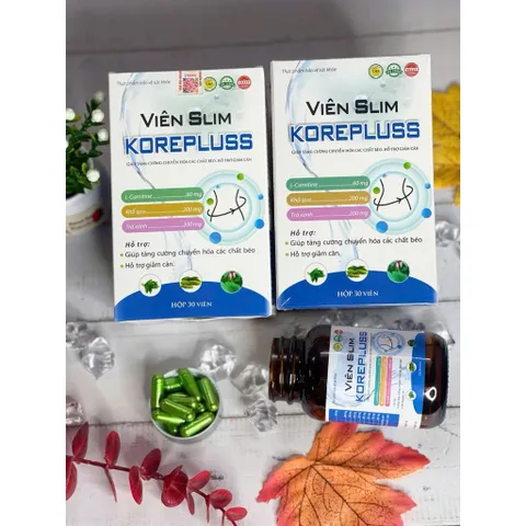 VIÊN UỐNG SLIM KOREPLUSS – GIẢM CÂN AN TOÀN, ĐẸP DÁNG KHỎE DA- Hộp 30v