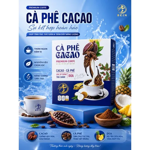 ☕ CÀ PHÊ CACAO – THỨC UỐNG HÀNG NGÀY DỄ UỐNG- Hộp 15 gói