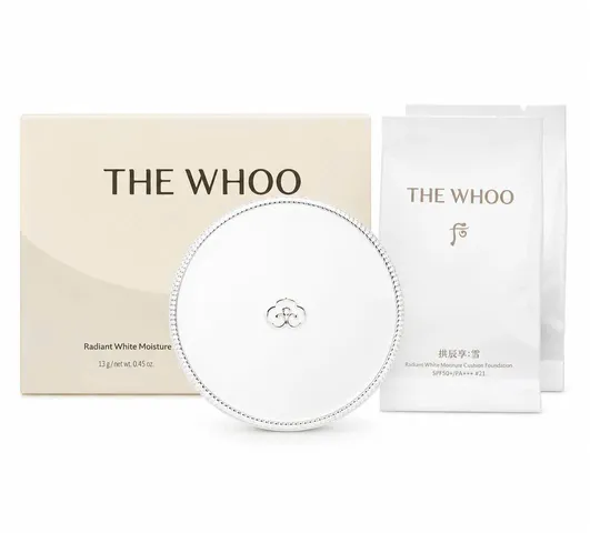 Set Phấn Nước Chống Nắng Cấp Ẩm Whoo Radiant White Moisture Cushion Foundation SPF50+/PA+++