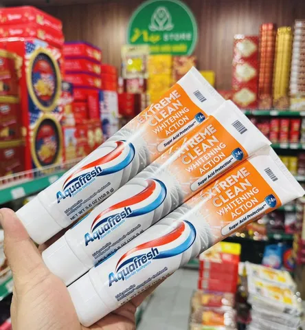 🦷 Kem đánh răng Aquafresh bảo vệ răng miệng toàn diện, set 3 tuýp 158g chính hãng