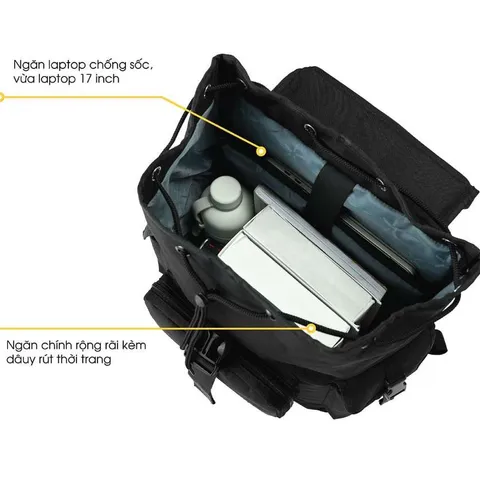 Balo du lịch thể thao đa năng Natoli B31 thiết kế nắp mở phá cách, chất liệu chống thấm nước hiệu quả