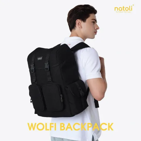 Balo Thời Trang Nam Nữ NATOLI Nhiều Ngăn Chống Nước Đi Học Đi Chơi - WOLFI BACKPACK B7