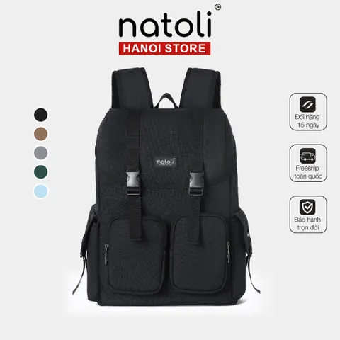 Balo Thời Trang Nam Nữ NATOLI Nhiều Ngăn Chống Nước Đi Học Đi Chơi - WOLFI BACKPACK B7