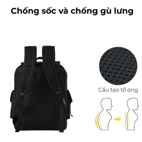 Balo du lịch thể thao đa năng Natoli B31 thiết kế nắp mở phá cách, chất liệu chống thấm nước hiệu quả