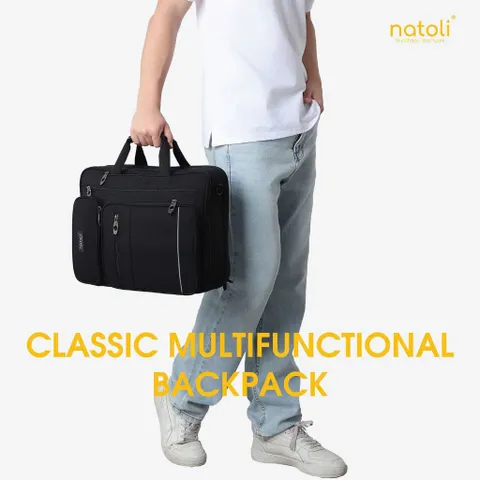Balo cặp đa năng 3 in 1 thời trang Natoli B17 đi học, đi làm nhỏ gọn tiện lợi, chống thấm nước hiệu quả