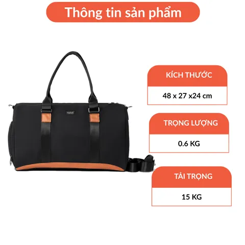 Túi Xách Du Lịch NATOLI Có Ngăn Đựng Giày Chống Nước Chống Sốc Cao Cấp - Amberd Bag T6