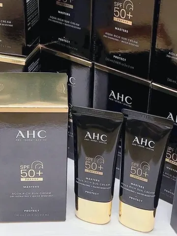 ☀️ AHC Master Aqua Rich Sun Cream Chống Nắng Phổ Rộng, Căng Bóng Da Chính Hãng (Set 2 tuýp 30ml)