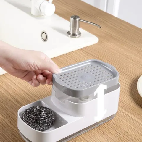 Hộp đựng nước rửa chén, bơm nước rửa chén tự động tiện lợi , tiết kiệm không gian. 850543