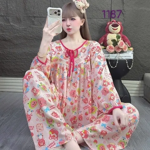 Bộ Đồ Tole Nữ Tay Dài Quần Dài Mặc Nhà, Đồ Ngủ Nữ Vải Tole