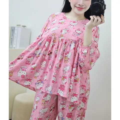 Đồ Bộ Tole Form Babydoll Freesize Dưới 65kg – Mặc Nhà Siêu Mát 850544