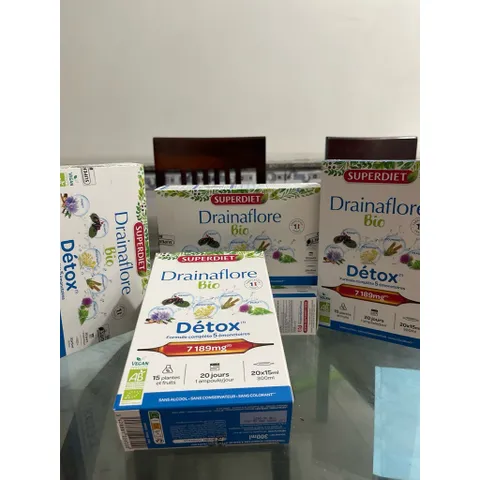 Nước uống thải độc Superdiet drainaflore bio detox 5IN1 -thải độc gan, thận , ruột, phổi,da.