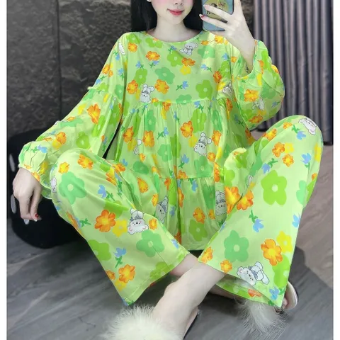 Đồ bộ nữ tole mặc nhà tay dai quần dài form rộng mặc thoáng mát – size M-L-XL 850555