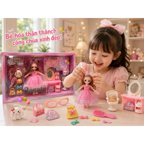Bộ đồ chơi búp bê thời trang kèm phụ kiện cho bé gái