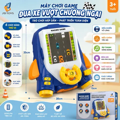 Đường Đua Xe Ô Tô Màn Hình Chuyển Động, Vô Lăng Điều Khiển Nhanh Tay Nhanh Mắt, Có Âm Thanh Vui Nhộn