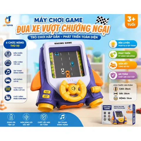 Đường Đua Xe Ô Tô Màn Hình Chuyển Động, Vô Lăng Điều Khiển Nhanh Tay Nhanh Mắt, Có Âm Thanh Vui Nhộn