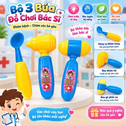 ( Túi ) Đồ chơi bác sĩ heo nha sĩ cho bé , đồ chơi nhập vai ,hàng việt