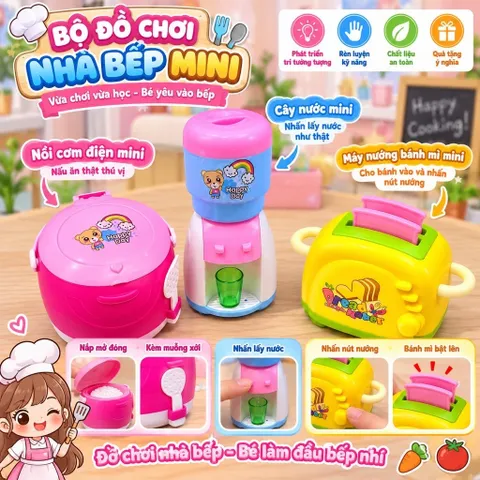 ( Túi ) Đồ chơi nấu ăn mini cho bé gái , đồ chơi nhập vai chủ đề nấu ẳn
