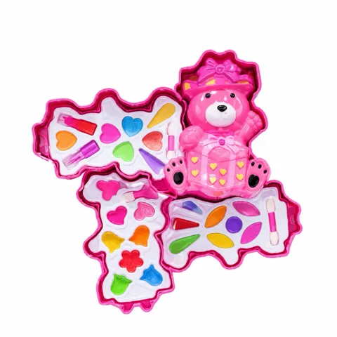 Bộ Đồ Chơi Trang Điểm Cho Bé Gái Make Up Set Gấu Hồng – Bộ Mỹ Phẩm Đồ Chơi Trẻ Em 3+ – Quà Tặng Bé Gái