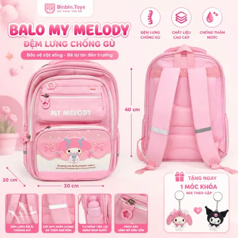 Balo học sinh chống gù cho bé cấp 1 và 2 in hình 3D siêu nhẹ chống thấm