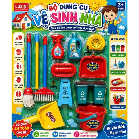 Vỉ đồ chơi bác sĩ heo , bác sĩ , nấu ăn , sửa chữa cho bé nhiều chủ đề nhựa an toàn không góc cạnh
