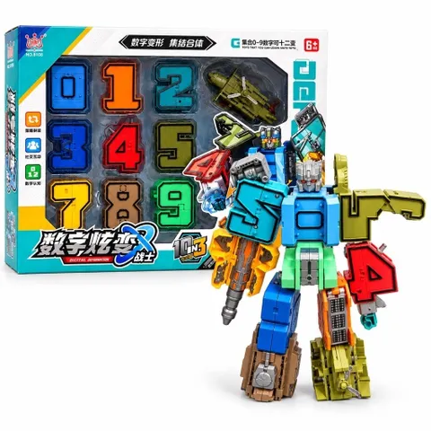 Robot Chữ Số Lắp Ghép Biến Hình Từ Các Con Số 0 - 9 Đồ Chơi Lắp Ráp Cho Bé Phát Triển Tư Duy