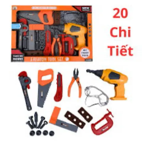 Bộ Đồ Chơi Dụng Cụ Sửa Chữa Cho Bé – Máy Khoan, Búa, Tua Vít, Cờ Lê – Đồ Chơi Kỹ Sư Thợ Máy Nhí 3+ Tuổi