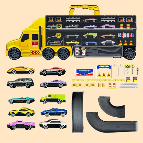 Đường đua oto trên xe tải ,mô hình mô phỏng đua xe cho cho bé , dễ gấp gọn , cất giữ