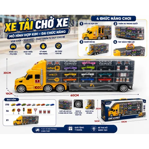 Đường đua oto trên xe tải ,mô hình mô phỏng đua xe cho cho bé , dễ gấp gọn , cất giữ