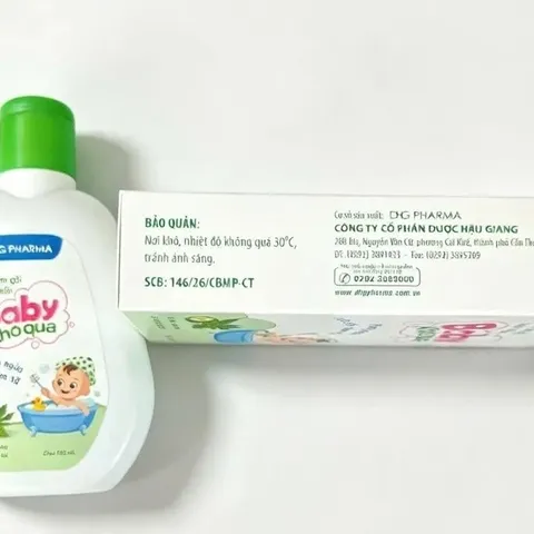[Mẫu mới] Sữa tắm cho bé Baby khổ qua DHG chai 100ml - Phòng ngừa rôm sảy, hăm tả