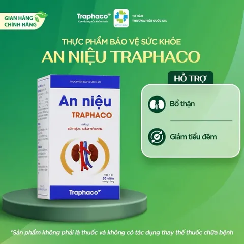 TPBVSK An Niệu Traphaco - Hỗ Trợ Giảm Tiểu Đêm, Tiểu Nhiều Lần Do Thận Kém Hộp 30 Viên