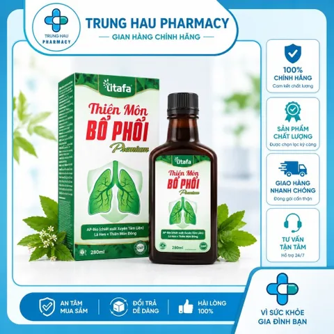 TPBVSK Thiên Môn Bổ Phổi Premium TITAFA chai 280ml - Hỗ trợ bổ phổi, giảm ho, đờm, đau họng, khản tiếng