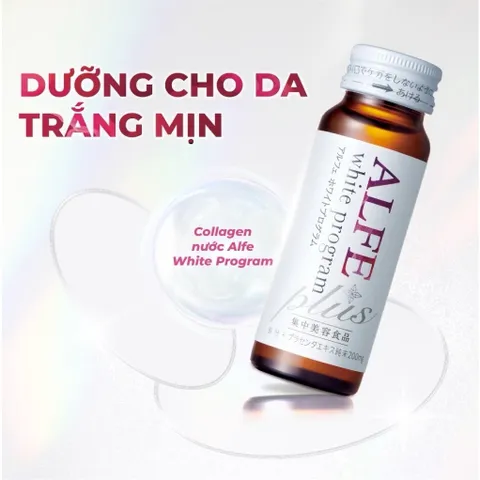 Nước uống collagen Alfe White Program 50ml - Giảm nám, sáng da, hỗ trợ da khỏe mạnh