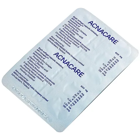 TPBVSK Viên uống giảm mụn, giảm nhờn - Kẽm, Crôm, D.Salina, Vitamin C, Vitamin E - ACNACARE Mega We Care (30 viên)