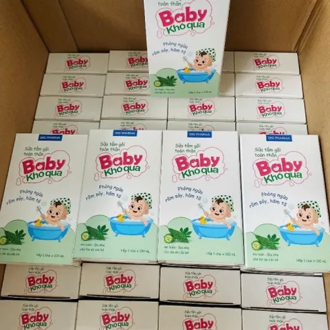 [Mẫu mới] Sữa tắm cho bé Baby khổ qua DHG chai 100ml - Phòng ngừa rôm sảy, hăm tả