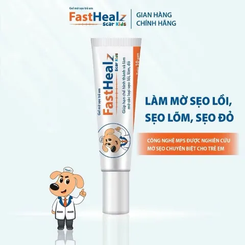 Gel Fasthealz Scar kids 12g- Gel mờ sẹo trẻ em hỗ trợ làm mờ sẹo cho bé