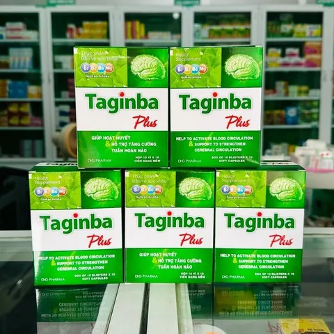 TPBVSK Viên Uống Taginba Plus DHG - Hỗ Trợ Tăng Cường Tuần Hoàn Não ( Hộp 100 viên)