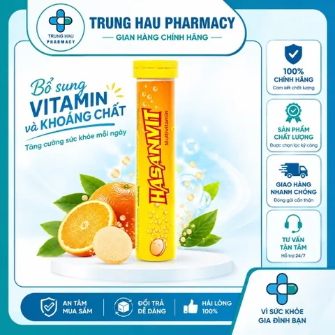 Viên sủi Hasanvit cung cấp các vitamin cho cơ thể (20 viên)