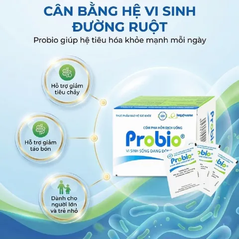Cốm pha hỗn dịch men uống Probio Imexpharm hộp 14 gói - Cân bằng hệ vi sinh đường ruột