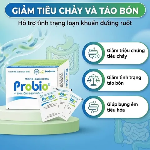 Cốm pha hỗn dịch men uống Probio Imexpharm hộp 14 gói - Cân bằng hệ vi sinh đường ruột